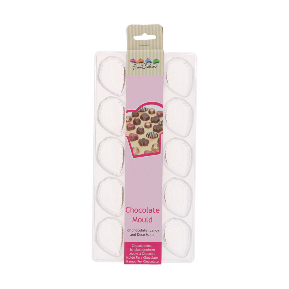 FC5040 FunCakes Chocolate Mould Leaf Chocolade Mould Blad