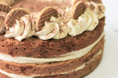 Caramel Cake met hazelnoot bavarois