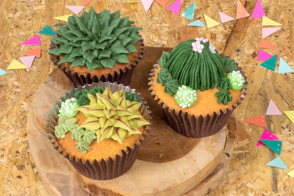 Vetplantje Cupcakes Vetplantjes cupcakes