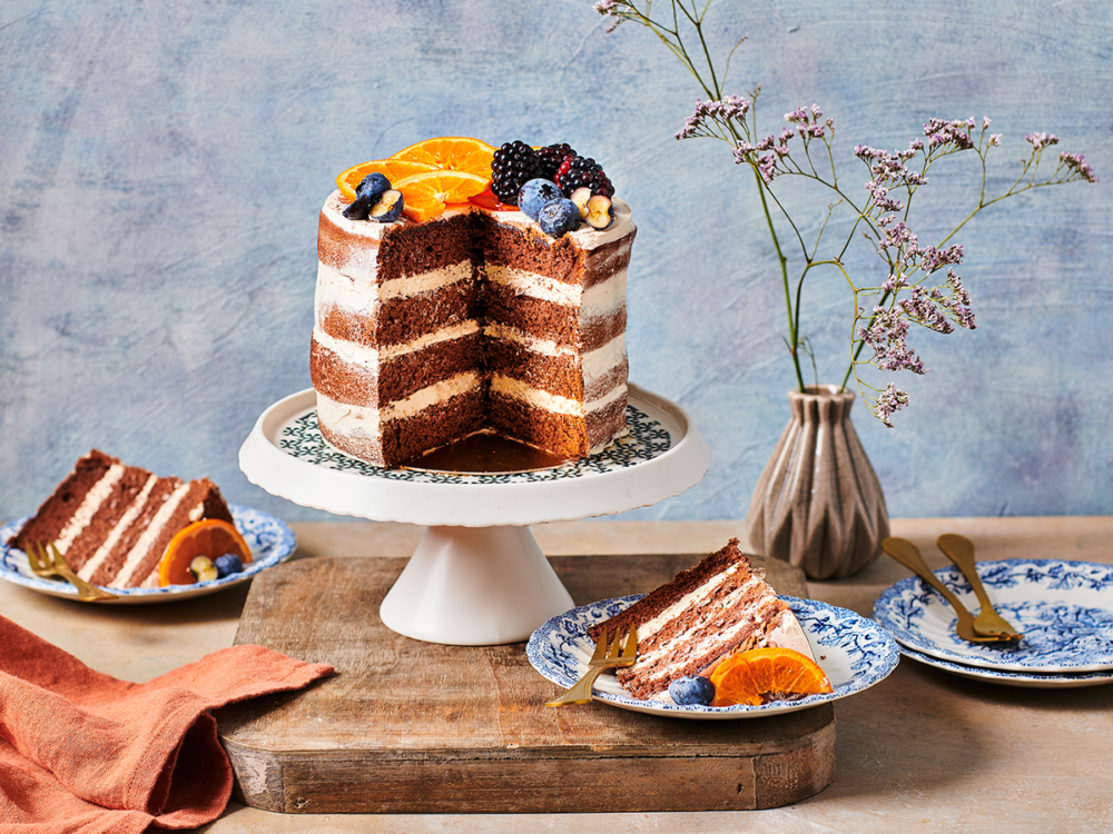 Chocolate Toffee Layer Cake - Hugs and Cookies XOXO