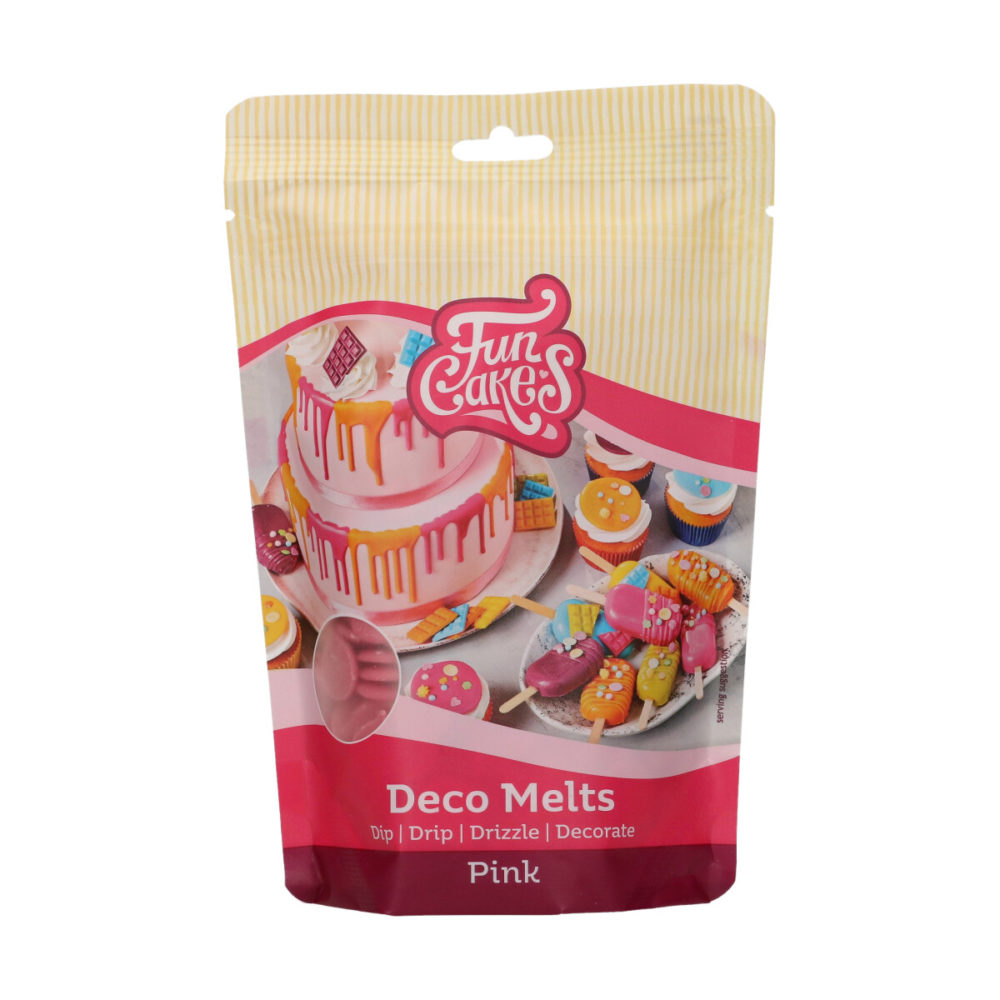 F25125 FunCakes Deco Melts Pink 250g Deco Melts Pink