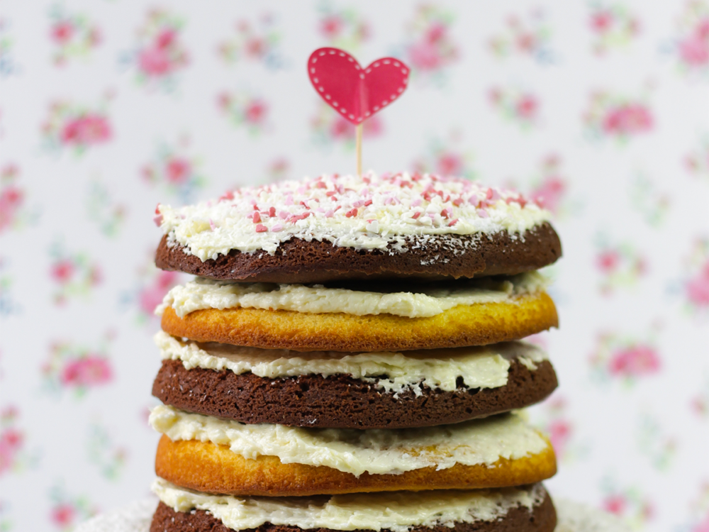 Coconut Brownie Cake