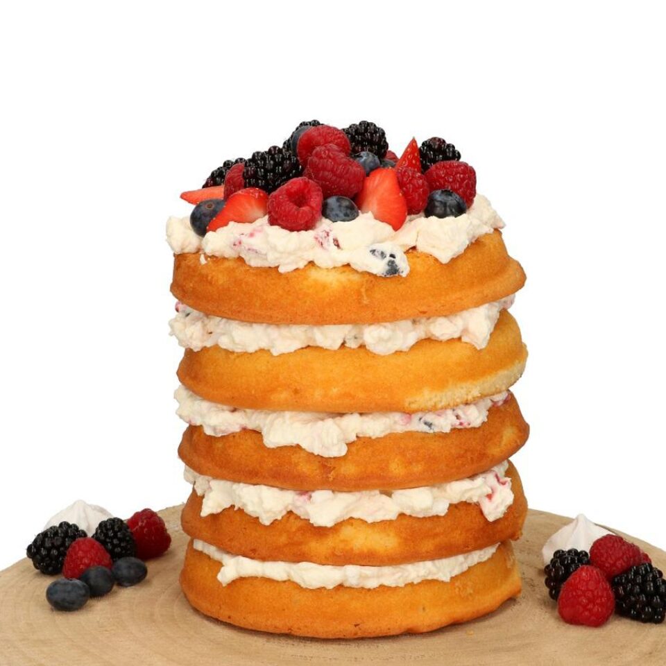 Eton mess naked cake