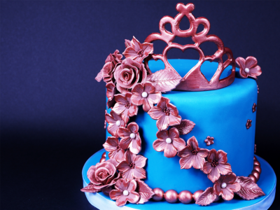 Fondant Flower Tiara Cake