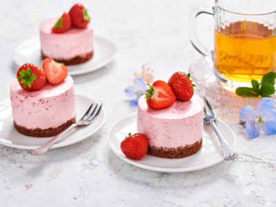 Mini Strawberry Bavarois Pastries