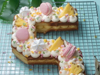 Tropical Letter Cake