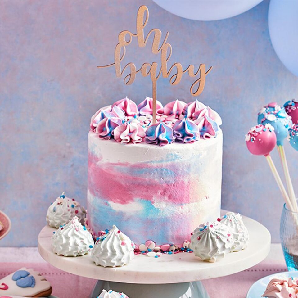 Gender reveal cake