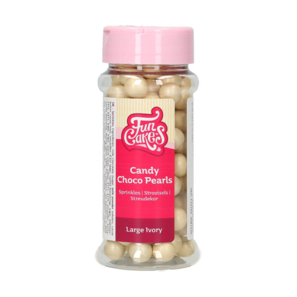 F52765 FunCakes Candy Choco Pearls Large Ivory