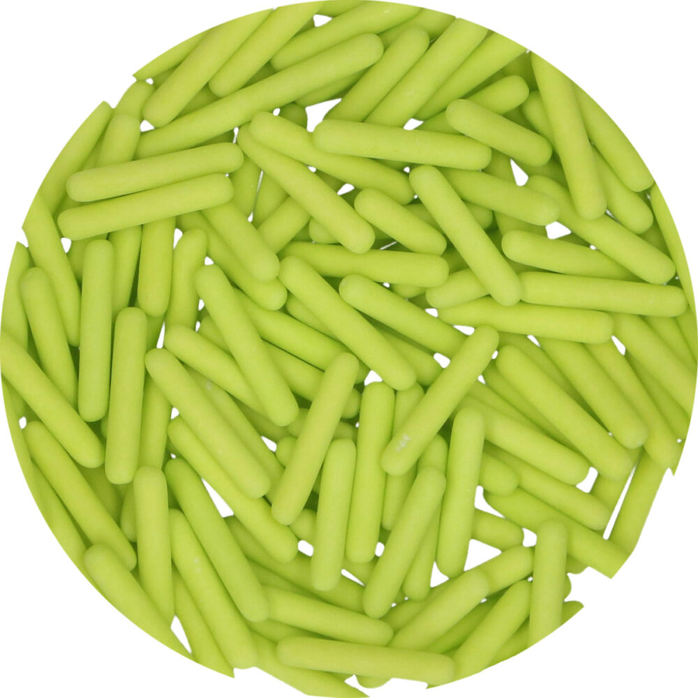 F52800 FunCakes Matt Sugar Rods XL Green Pot