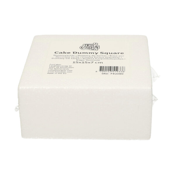 F82080 FunCakes Cake Dummy Square 15x15cm