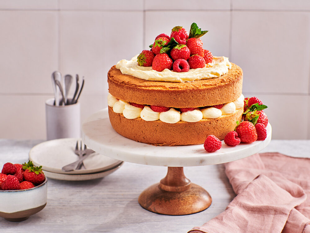 Healthier classic Victoria sponge cake recipe