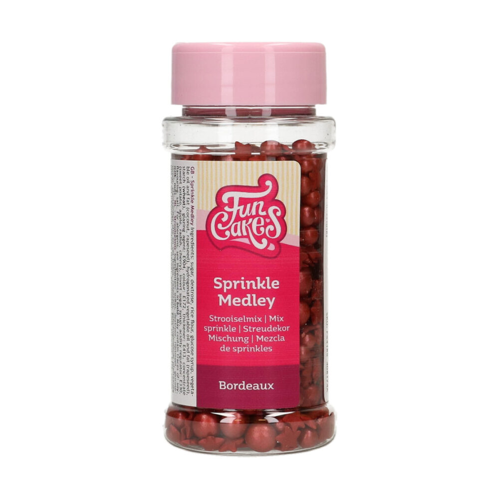 F54185 FunCakes Sprinkle Medley Bordeaux 60g Sprinkle Medley Bordeaux