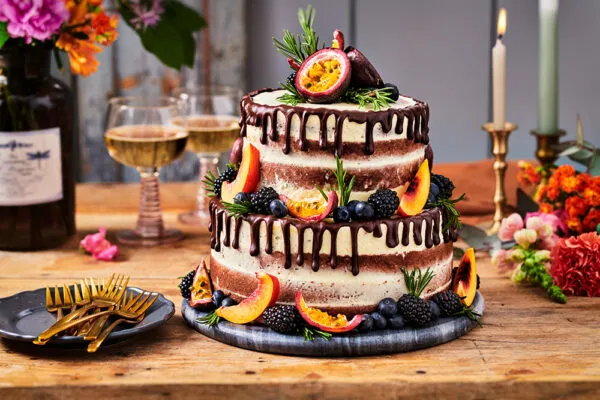 Naked Chocolate Wedding Cake