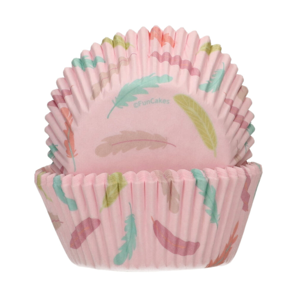 F84225 FunCakes Baking Cups Pastel Feathers Cups