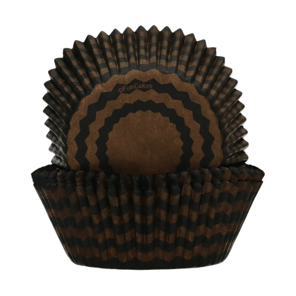 F84330 FunCakes Baking Cups Chevron Gold Cups