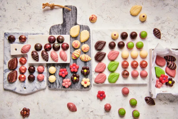 Chocolade bonbons in verschillende smaken