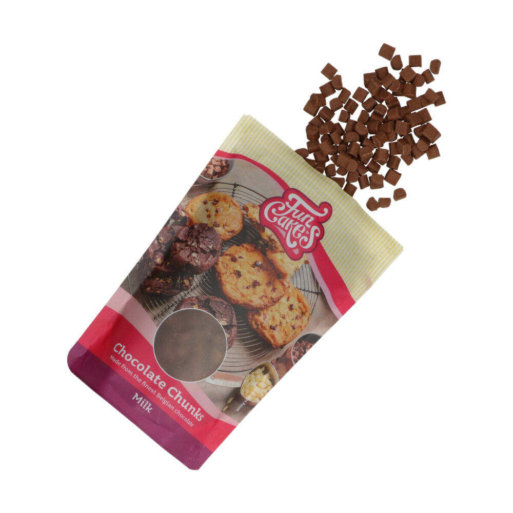 F30140 FunCakes Chocolate Chunks Milk 350g Chunks