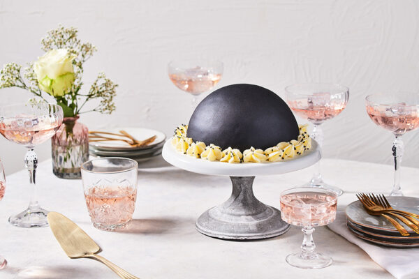 FunCakes Metallic Black Dome Cake
