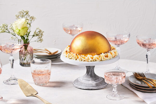 FunCakes Metallic Gold Dome Cake
