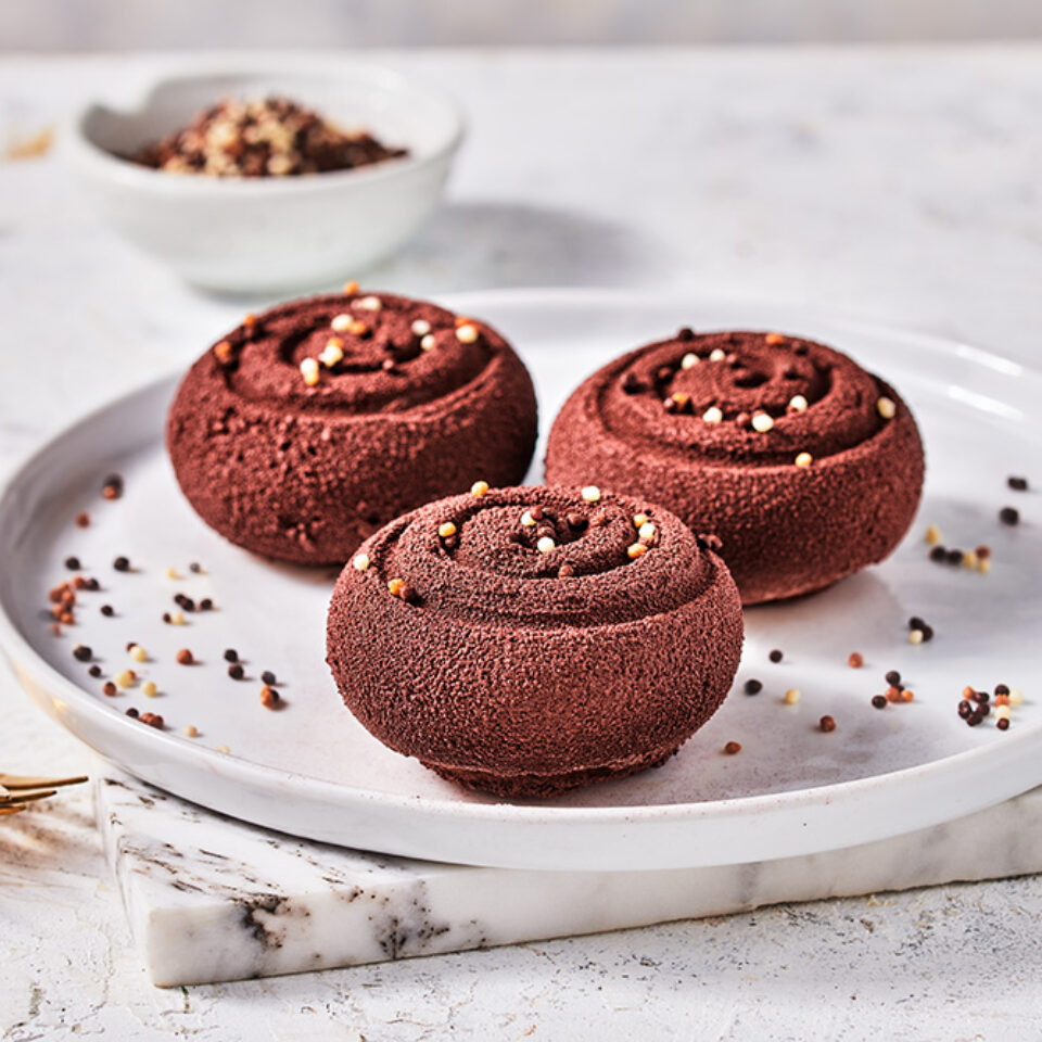 Dark choco velvet bavarois pastries