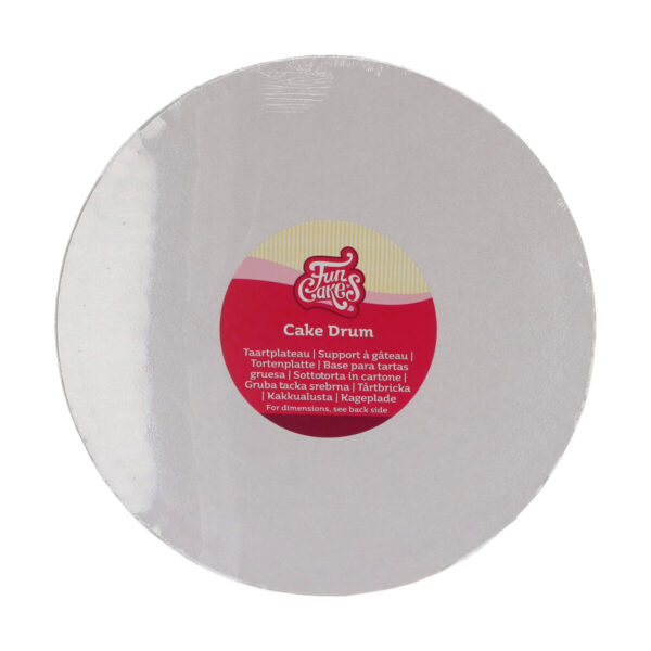 F81075 FunCakes Cake Drum Round 25cm White