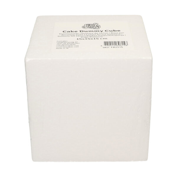 F82315 FunCakes Cake Dummy Cube 15cm 1