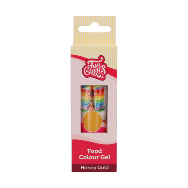 F44205 FunCakes Food Colour Gel Honey Gold