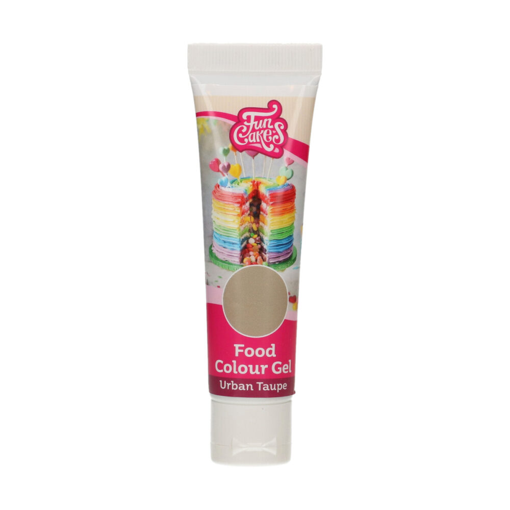 F44215 FunCakes Food Colour Gel Urban Taupe Tube
