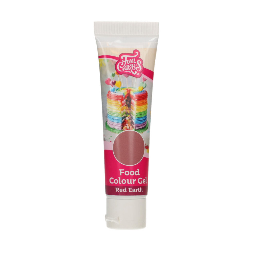 F44220 FunCakes Food Colour Gel Red Earth Tube