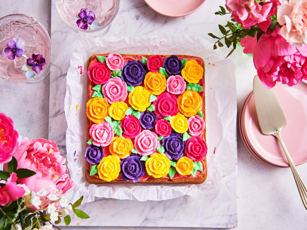 Flower Power Sheet Cake
