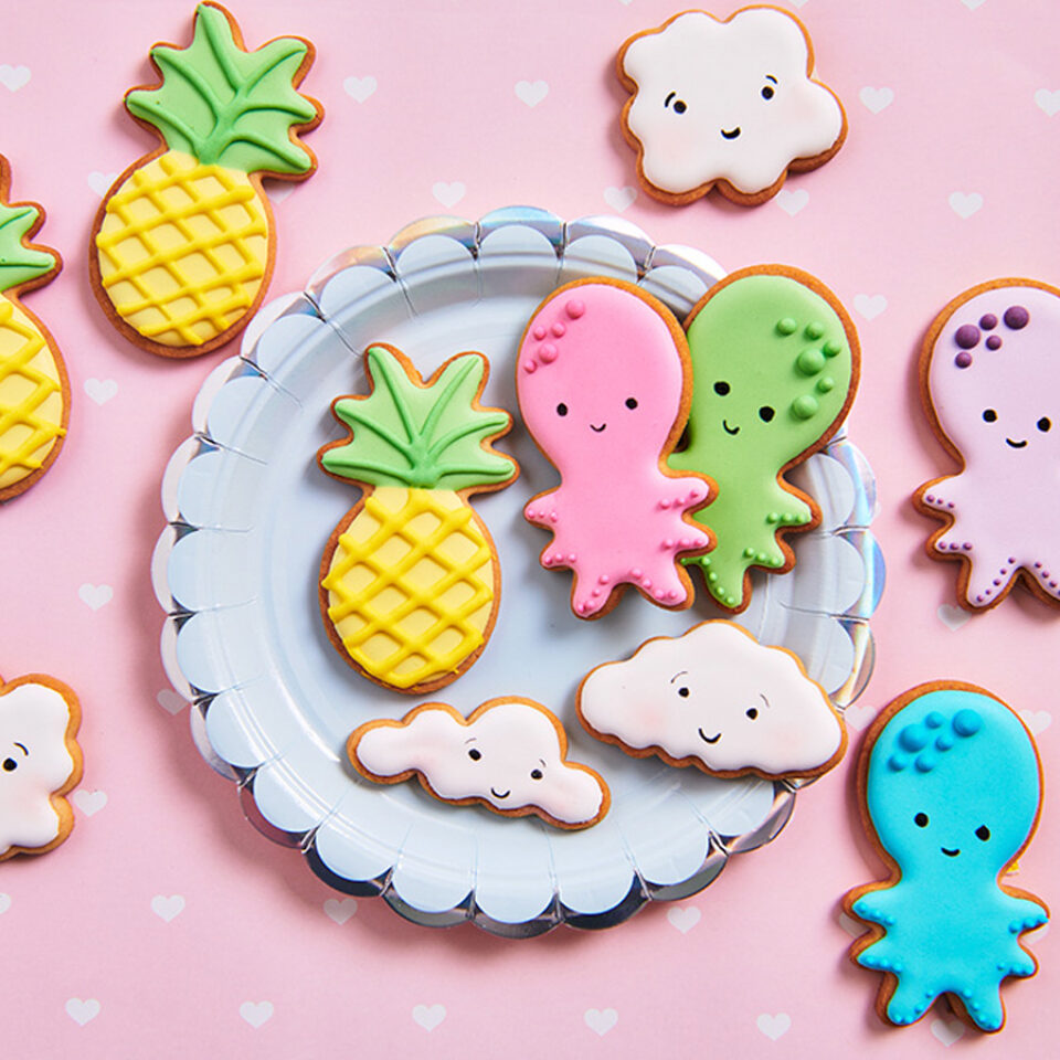 Kawaii octopus koekjes, image size:960x960