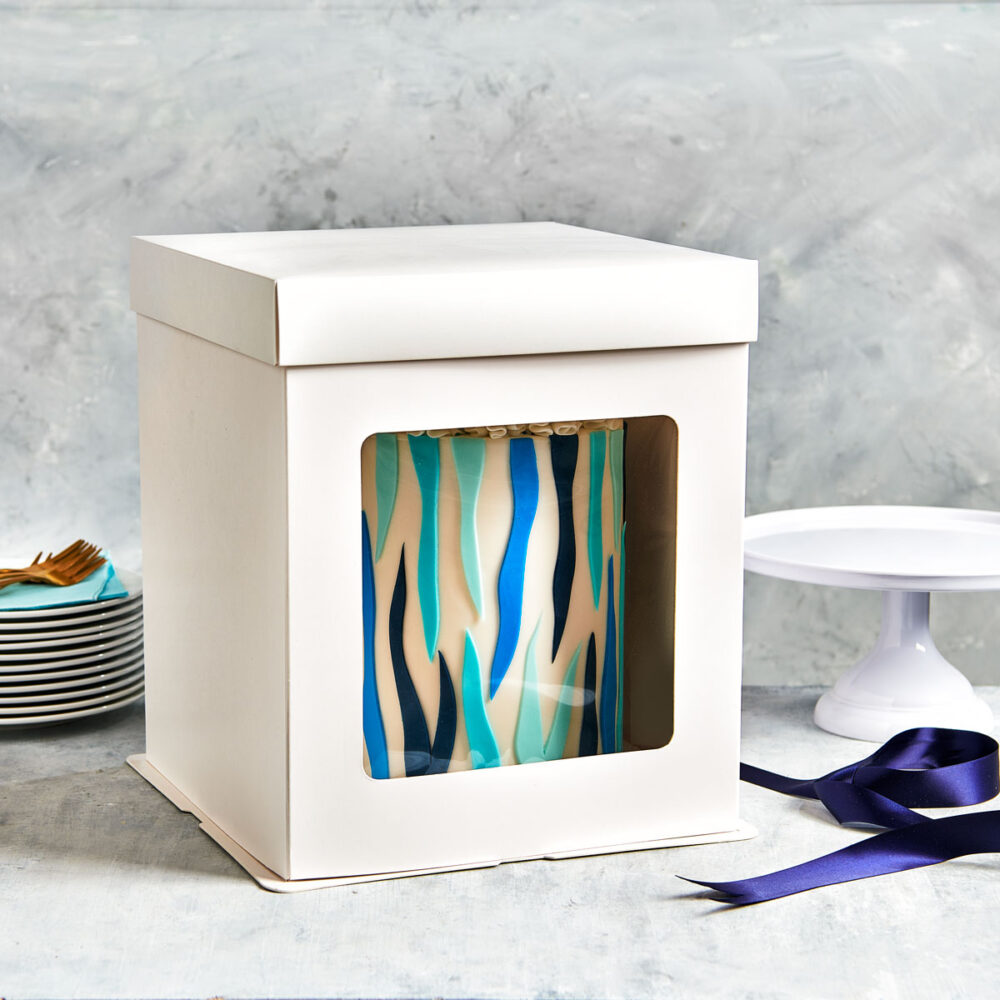 F83305 FunCakes Tall Cake Box White Ambiance Image