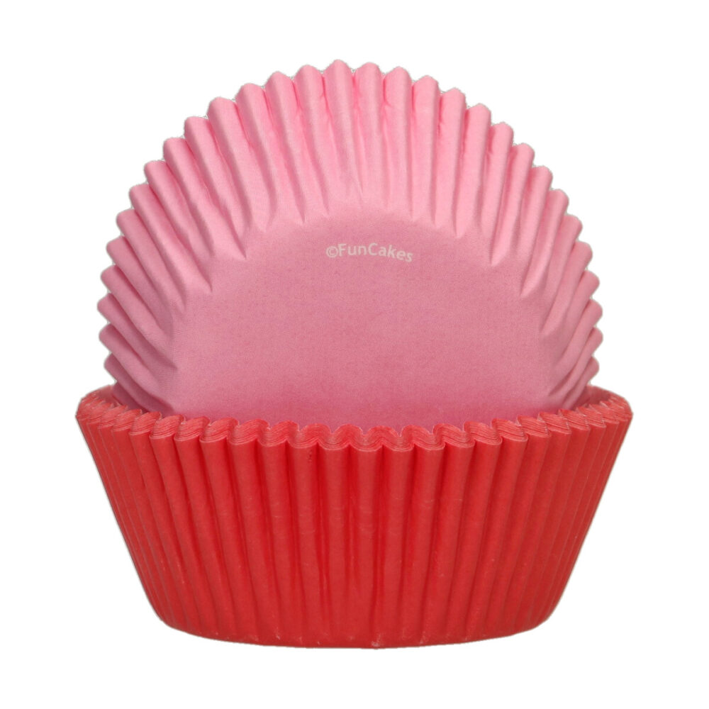 F84340 FunCakes Baking Cups Pink Red Cups