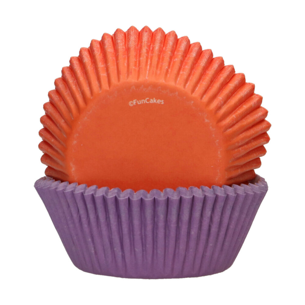 F84345 FunCakes Baking Cups Purple Orange Cups