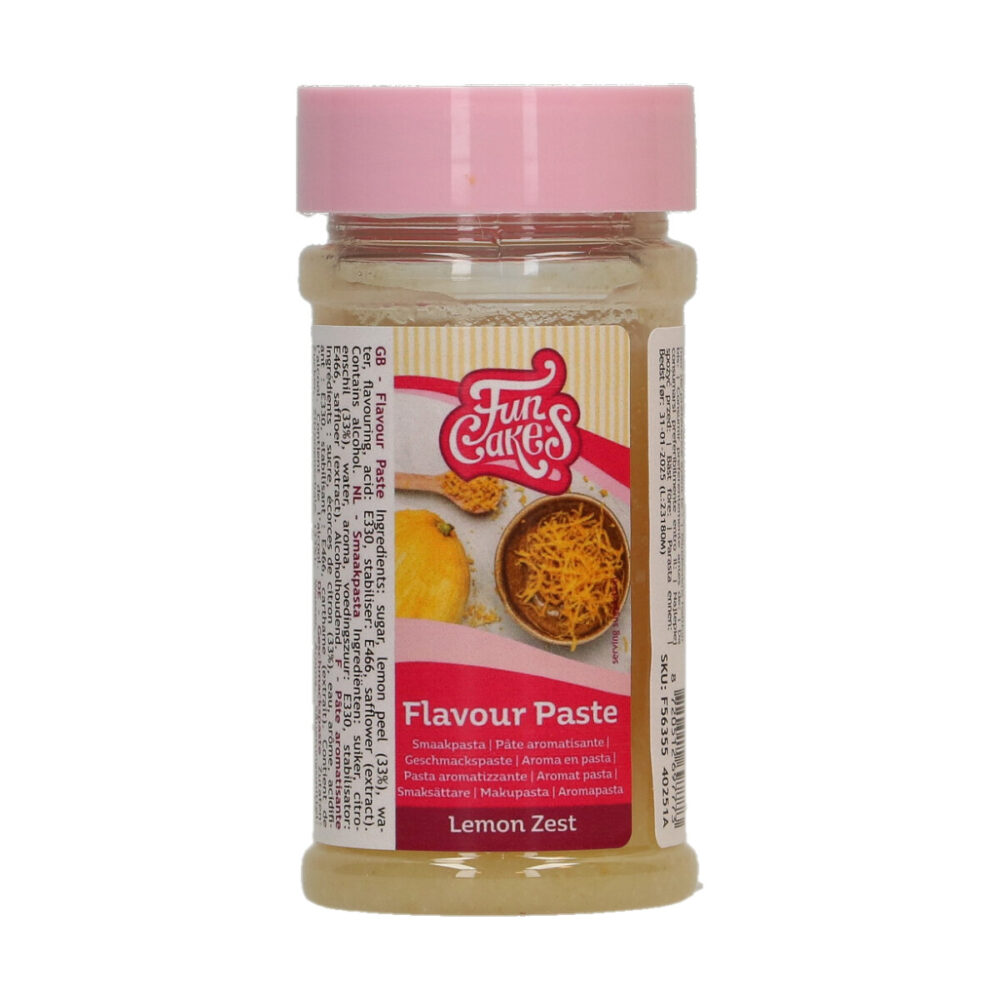 F56355 FunCakes Flavour Paste Lemon Zest Smaakpasta Lemon zest