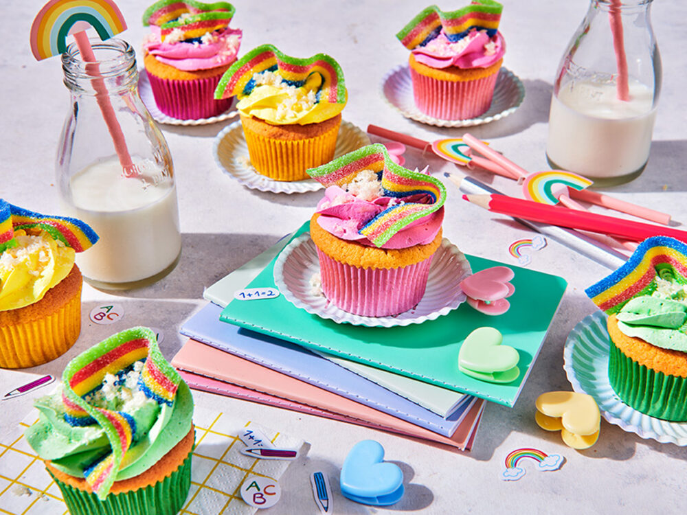 Sour Back To School Cupcakes
