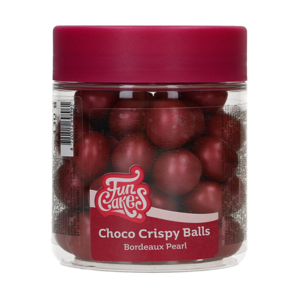 Choco Crispy Balls Bordeaux Pearl - FunCakes