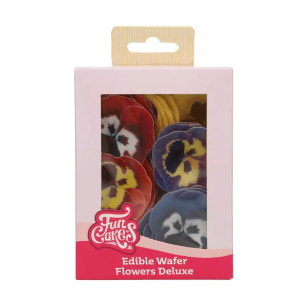 Edible Wafer Flowers Deluxe Pansy Mix Small