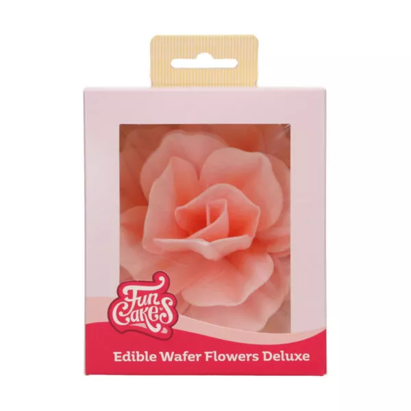 Edible Wafer Flowers Deluxe Rose Pastella Pink Large