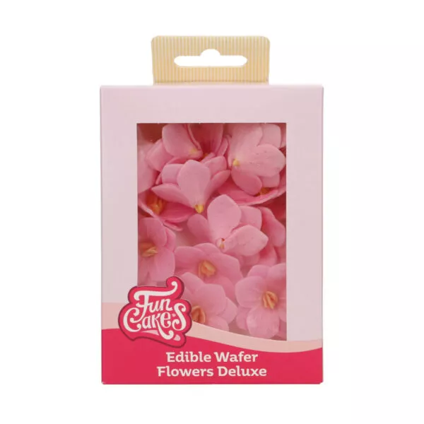 Edible Wafer Flowers Deluxe Hydrangea Purple/Yellow Small