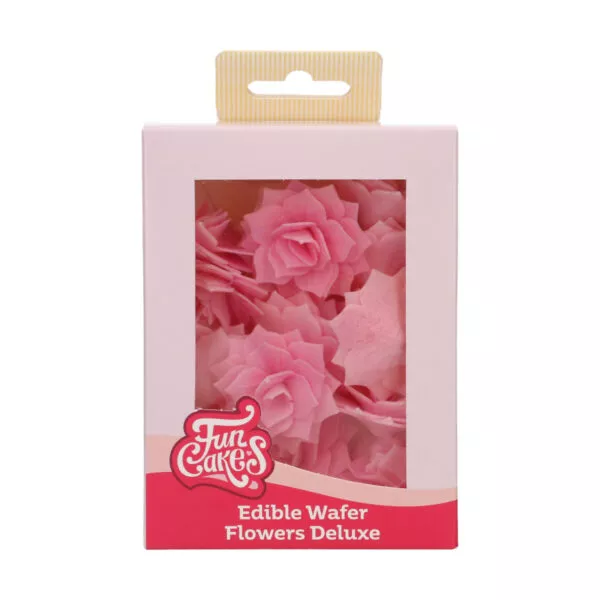 Edible Wafer Flowers Deluxe Rose Rosalia Pink Medium