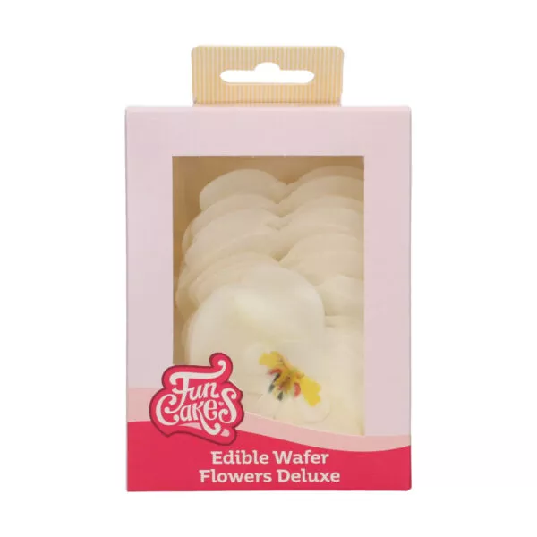 Edible Wafer Flowers Deluxe Orchid White Medium