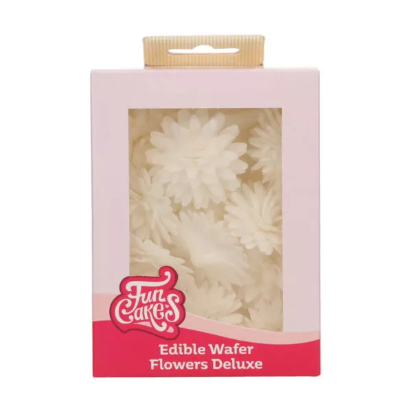 Edible Wafer Flowers Deluxe Pompom/Daisy White Medium