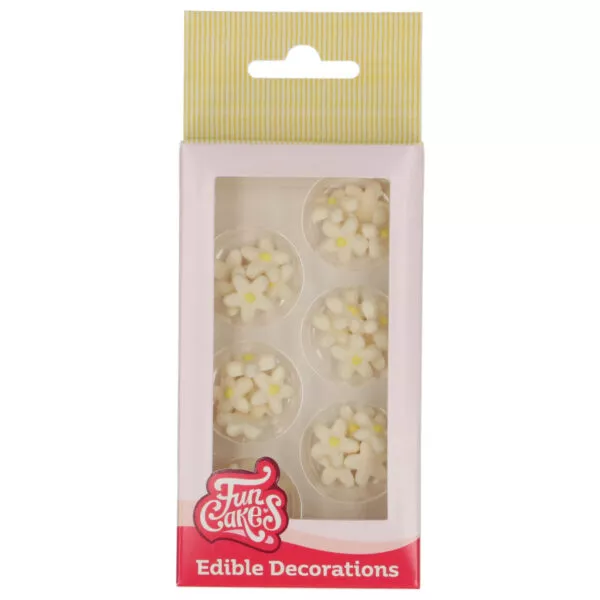 Sugar Paste Decorations Chrysanthemum White/Yellow