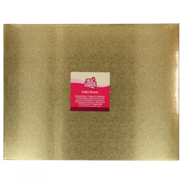 Cake Drum Oblong Gold