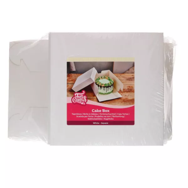 Cake Box White Square 8 cm