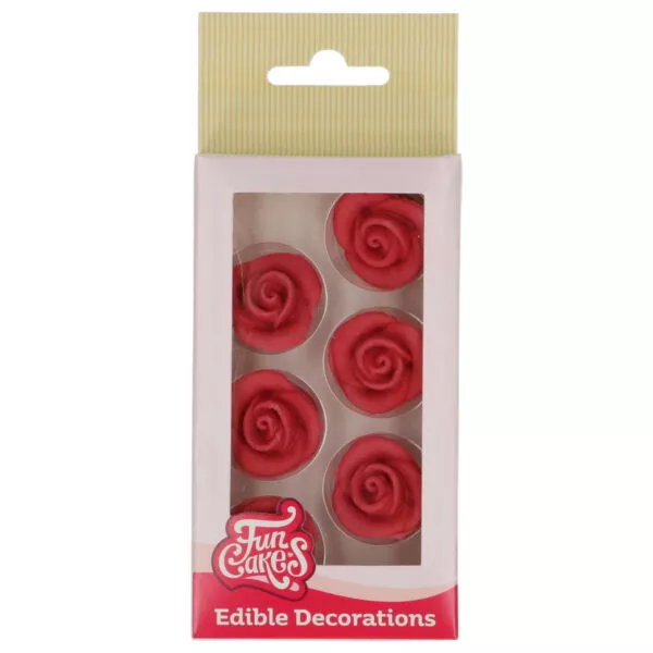 Sugar Paste Decorations Roses Red