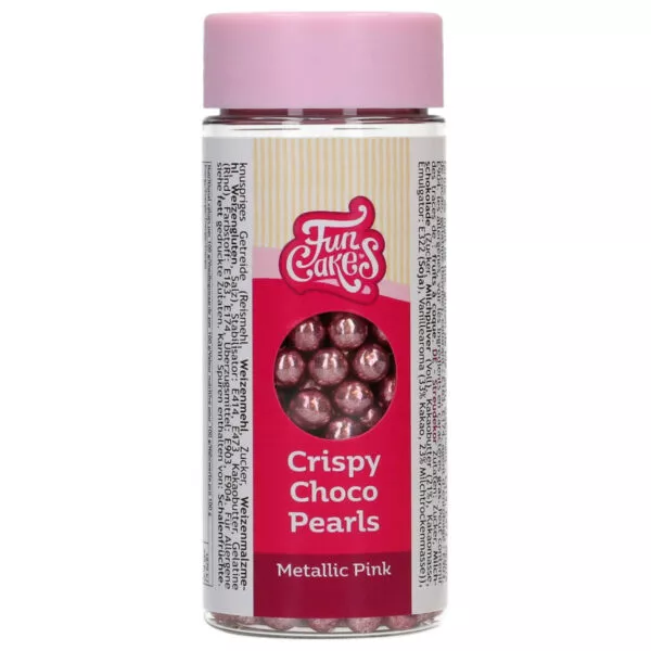Crispy Choco Parels Metallic Roze