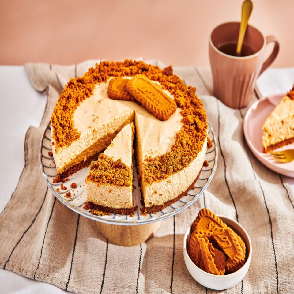 No Bake Speculoos Bavarois Taart met Spread
