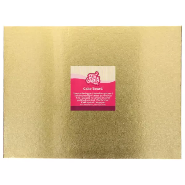 Cake Board Oblong Gold